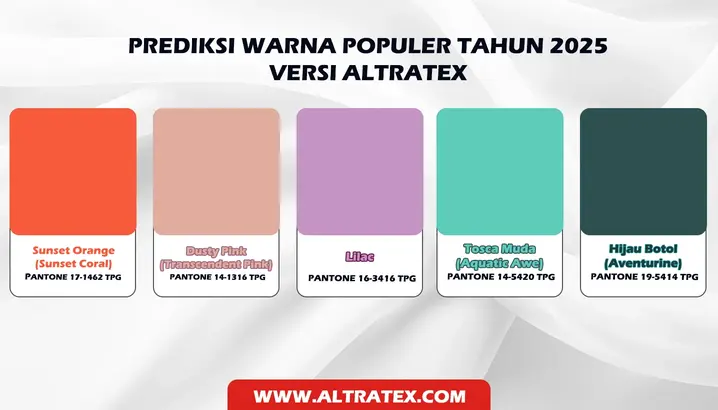 PREDIKSI 5 WARNA POPULER TAHUN 2025 VERSI ALTRATEX